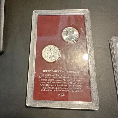 WWII WASHINGTON QUARTER COLLECTION AND GRADED PR67 1964 QUARTER