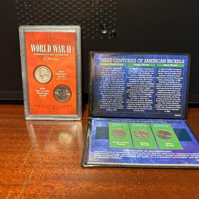 WWII WASHINGTON QUARTER COLLECTION AND 3 CENTURIES OF NICKELS