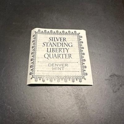 1928 SILVER STANDING LIBERTY QUARTER AND 1942 SILVER WALKING LIBERTY QUARTER