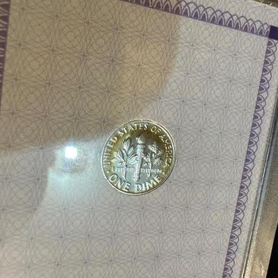 1914 SILVER BARBER DIME AND GRADED PR67 1964 SILVER DIME