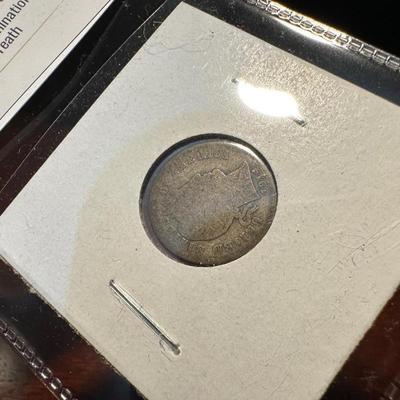 1914 SILVER BARBER DIME AND GRADED PR67 1964 SILVER DIME