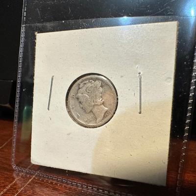 1924 SILVER MERCURY DIME AND GRADED PR67 1963 SILVER DIME