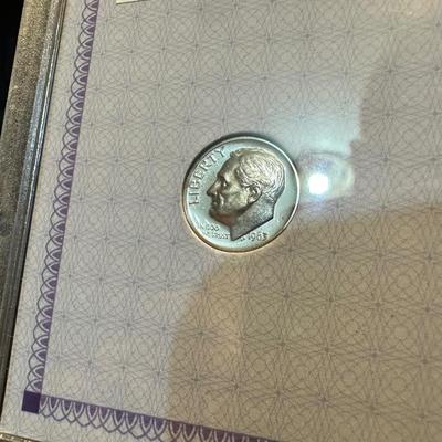 1924 SILVER MERCURY DIME AND GRADED PR67 1963 SILVER DIME