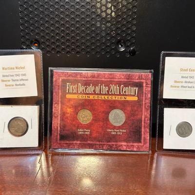 1944 WARTIME NICKEL, 1943 STEEL PENNY AND FIRST DECADE OF THE 20th CENTURY COIN COLLECTION