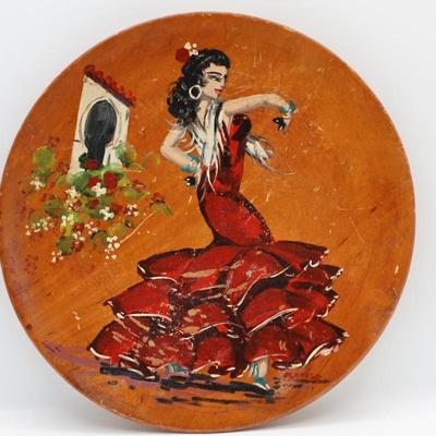 Pair of Hand-Painted Spanish Flamenco Dancer Plates