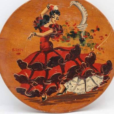 Pair of Hand-Painted Spanish Flamenco Dancer Plates