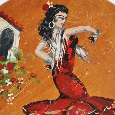 Pair of Hand-Painted Spanish Flamenco Dancer Plates