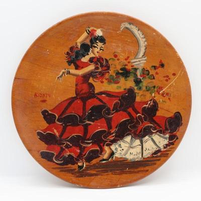 Pair of Hand-Painted Spanish Flamenco Dancer Plates
