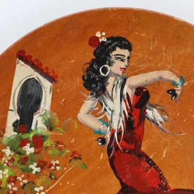 Pair of Hand-Painted Spanish Flamenco Dancer Plates