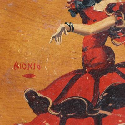 Pair of Hand-Painted Spanish Flamenco Dancer Plates