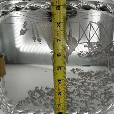 Mid-Century Venetian-Style Etched Vanity Mirror Tray