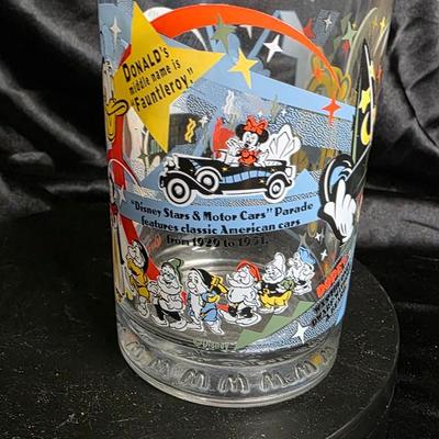 Disney 100 Years of Magic – “Share a Dream Come True” Collector Glass – Mickey Mouse, Donald, Pluto, Snow White, Dopey, and Parade Scenes...