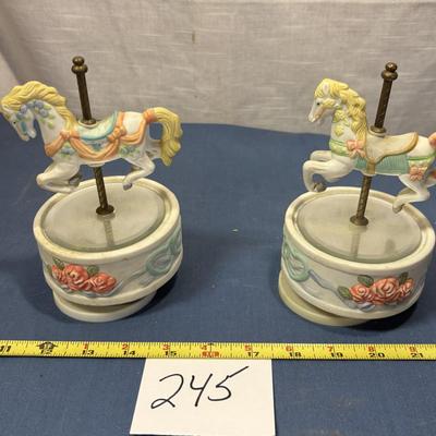Carousel Horse Music Box Lot