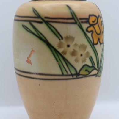 Hand-Painted Pottery Vase — Marked “Made in Japan”