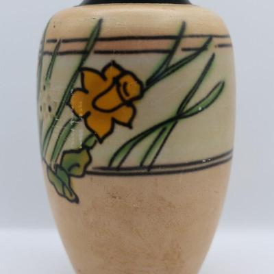 Hand-Painted Pottery Vase — Marked “Made in Japan”