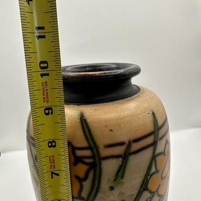 Hand-Painted Pottery Vase — Marked “Made in Japan”