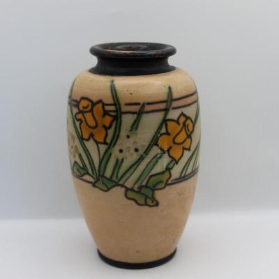 Hand-Painted Pottery Vase — Marked “Made in Japan”