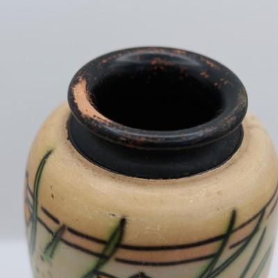 Hand-Painted Pottery Vase — Marked “Made in Japan”