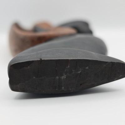 Abstract Carved Wood Mother & Child Sculpture