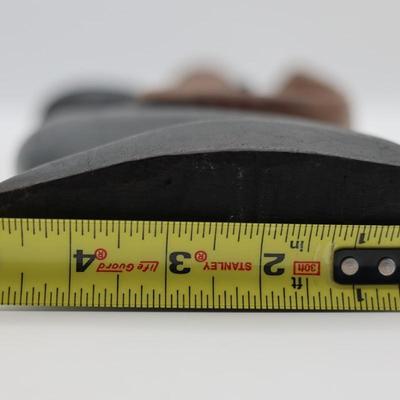 Abstract Carved Wood Mother & Child Sculpture