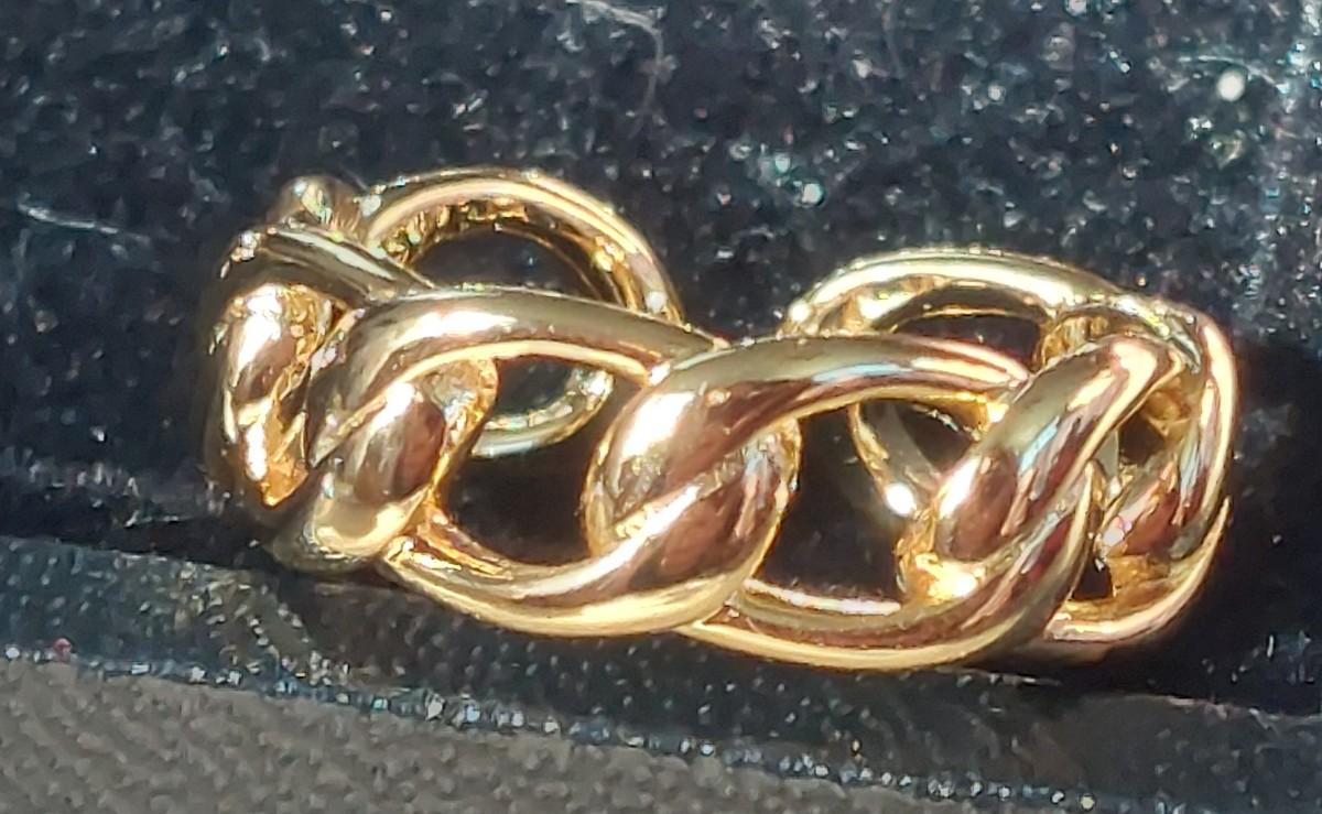 18kt Gold Overlay Sterling Silver Ring