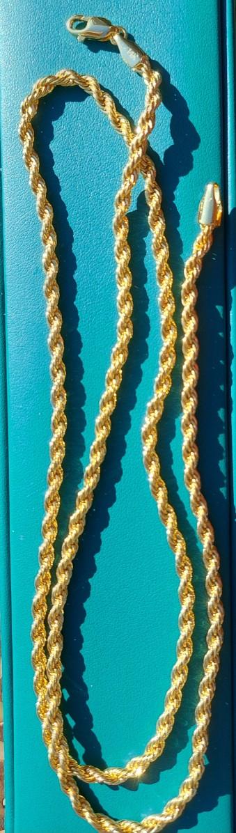 14kt Gold Layered Rope Chain