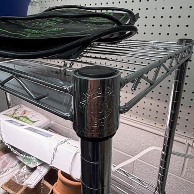 Metal Rolling Shelving Unit & Gardening Supplies (G-MG)