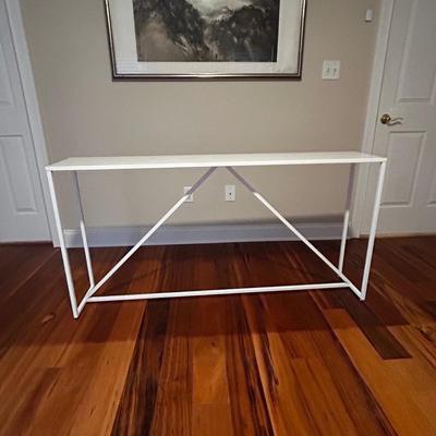 White Enamel Console Table