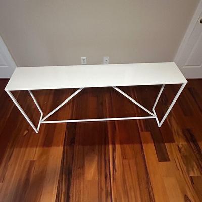 White Enamel Console Table