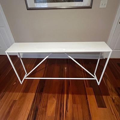 White Enamel Console Table