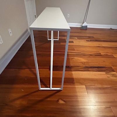White Enamel Console Table