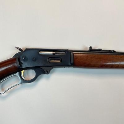 Sale Photo Thumbnail #12: 1975 Marlin Model 336 Lever-Action Rifle – “JM” Stamp – 95% Original Finish
Serial Number:  25145403
Vintage North Haven, CT Production | .30-30 Winchester
A true collectible from Marlin’s golden era!
Offered here is a vintage 1975 Marlin Model 