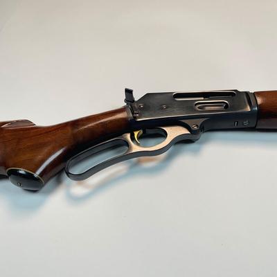 Sale Photo Thumbnail #14: 1975 Marlin Model 336 Lever-Action Rifle – “JM” Stamp – 95% Original Finish
Serial Number:  25145403
Vintage North Haven, CT Production | .30-30 Winchester
A true collectible from Marlin’s golden era!
Offered here is a vintage 1975 Marlin Model 