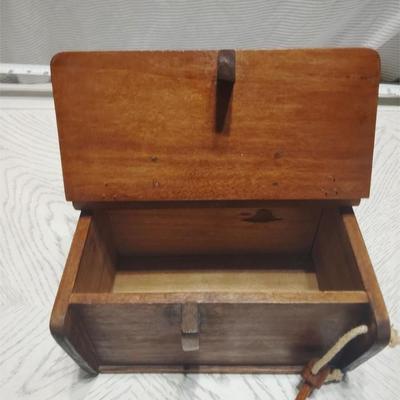 wooden box with latch