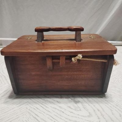 wooden box with latch