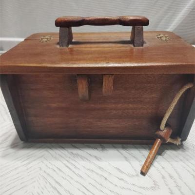 wooden box with latch