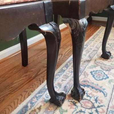 Mechanics Furniture Co Antique Clawfoot Dining Table w/ Two Leaves and Six Chairs (DR-KD)