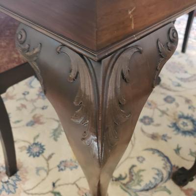 Mechanics Furniture Co Antique Clawfoot Dining Table w/ Two Leaves and Six Chairs (DR-KD)