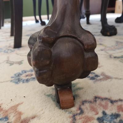 Mechanics Furniture Co Antique Clawfoot Dining Table w/ Two Leaves and Six Chairs (DR-KD)