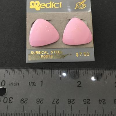 Super cute, vintage, baby pink statement earrings