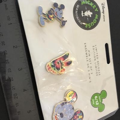Disney store Mickey Mouse memories pin set of 3 June 2018 series
