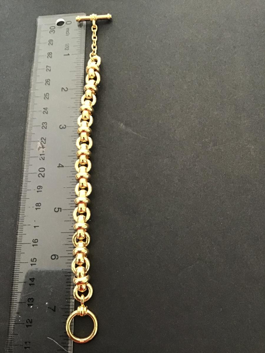 Sale Photo Thumbnail #171: Gold tone linked fashion bracelet 
Please see attached photos