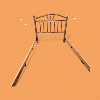 Queen Rustic Cabin Wooden Log / Twig Bed Frame with Headboard and Footboard (BR2)