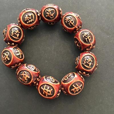 Tibetan prayer bracelet stretchy