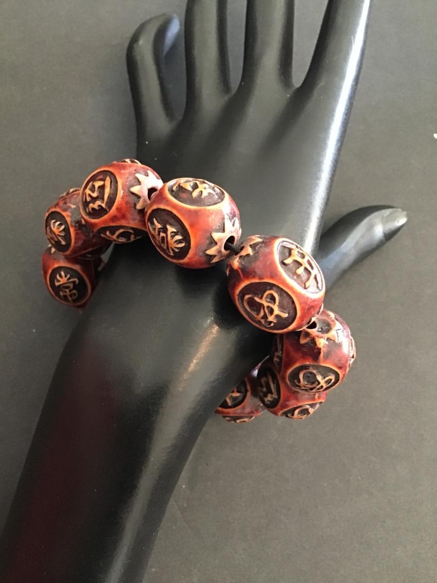 Sale Photo Thumbnail #179: Tibetan stretchy prayer bracelet. Please see attached photos.