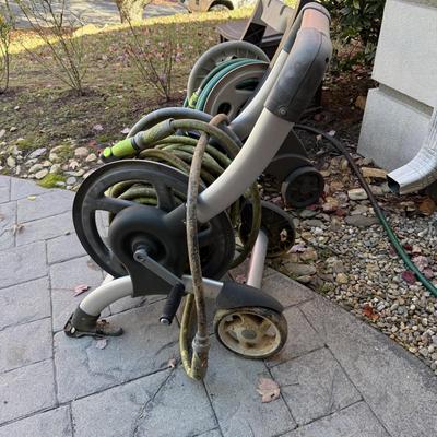 Ames Aluminum Hose Reel Cart plus Suncast Hose Reel and Hideaway House