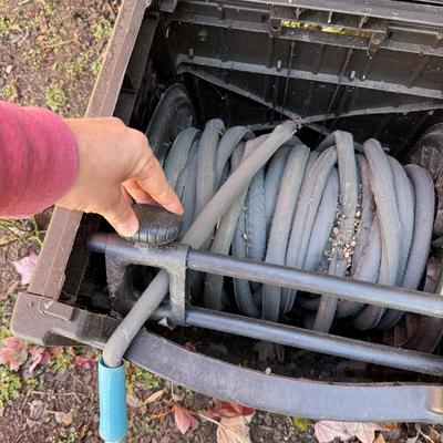 Ames Aluminum Hose Reel Cart plus Suncast Hose Reel and Hideaway House