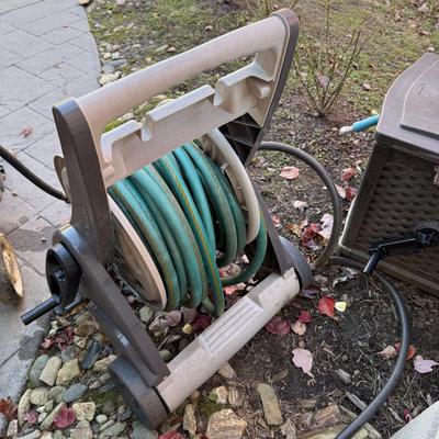 Ames Aluminum Hose Reel Cart plus Suncast Hose Reel and Hideaway House