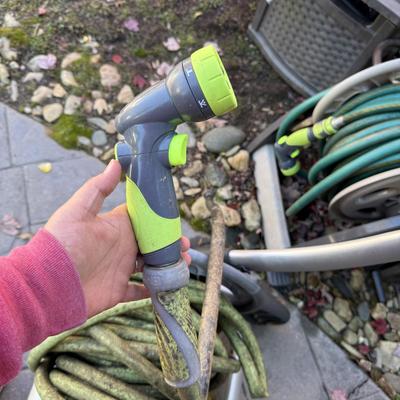 Ames Aluminum Hose Reel Cart plus Suncast Hose Reel and Hideaway House