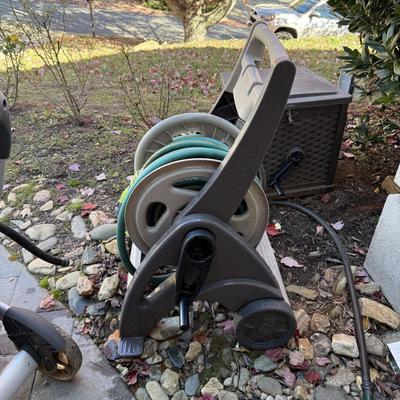 Ames Aluminum Hose Reel Cart plus Suncast Hose Reel and Hideaway House